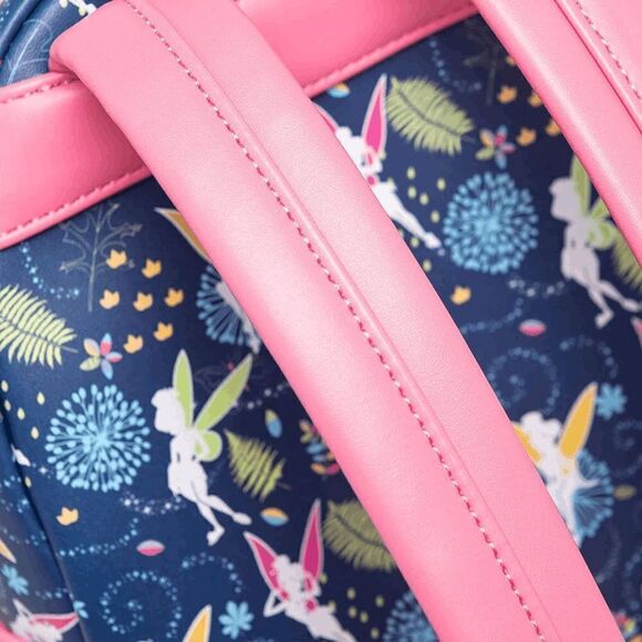 Loungefly Disney Peter Pan PINK Tinkerbell Glow In The Dark Mini Backpack - Picture 5 of 8